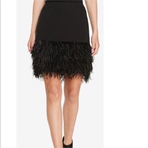 Hold @butov Ralph Lauren Black Feather Ponte Skirt